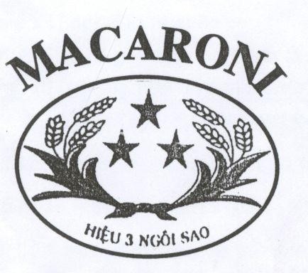 Mẫu nhãn hiệu MACARONI Hiệu 3 Ngôi Sao