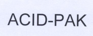 Mẫu nhãn hiệu ACID-PAK