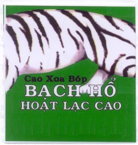 Mẫu nhãn hiệu CAO XOA BóP BạCH Hổ HOạT LạC CAO