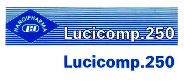 Mẫu nhãn hiệu PMHN PM HN PA HANOIPHARMA LUCICOMP.250