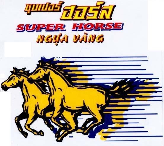 Mẫu nhãn hiệu SUPER HORSE Ngựa Vàng