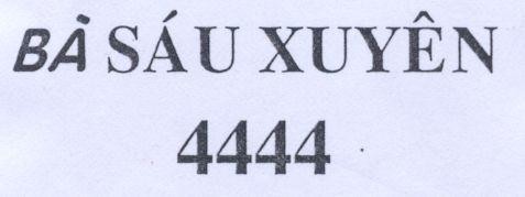 Mẫu nhãn hiệu Bà Sáu Xuyên 4444