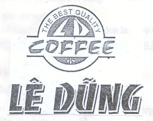 Mẫu nhãn hiệu THE BEST QUALITY COFFEE Lê Dũng LD