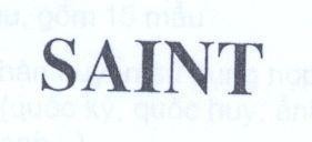 Mẫu nhãn hiệu SAINT
