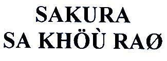 Mẫu nhãn hiệu SAKURA SA KHOU RAO