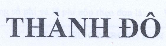 Mẫu nhãn hiệu THàNH ĐÔ