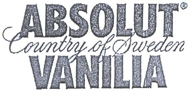 Mẫu nhãn hiệu ABSOLUT COUNTRY OF SWEDEN VANILIA