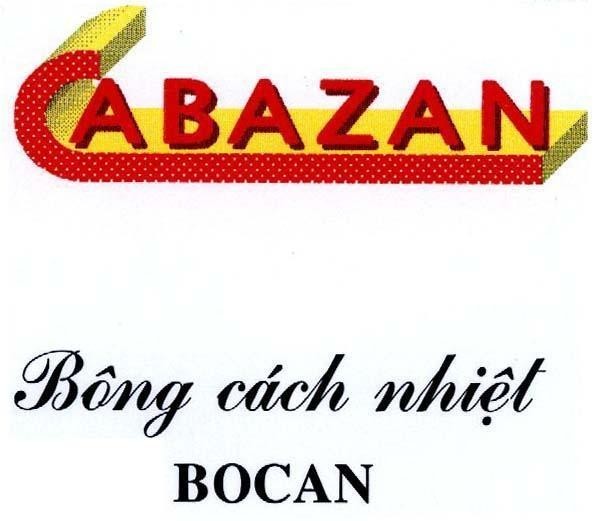 Mẫu nhãn hiệu CABAZAN BOCAN Bông Cách Nhiệt