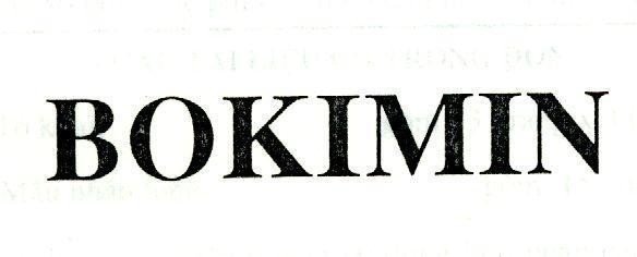 Mẫu nhãn hiệu BOKIMIN