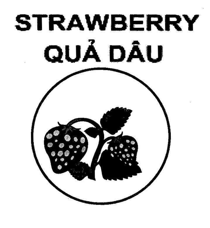 Mẫu nhãn hiệu STRAWBERRY Quả Dâu
