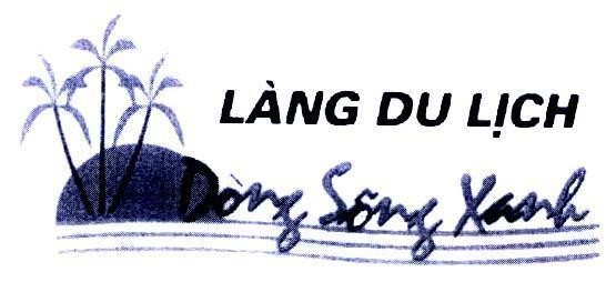Mẫu nhãn hiệu dòng sông xanh Làng du lịch