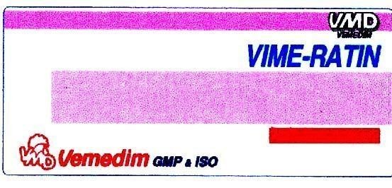 Mẫu nhãn hiệu VIME-RATIN VMD VEMEDIM GMP & ISO
