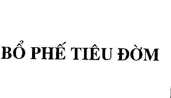 Mẫu nhãn hiệu Bổ PHế TIÊU ĐờM