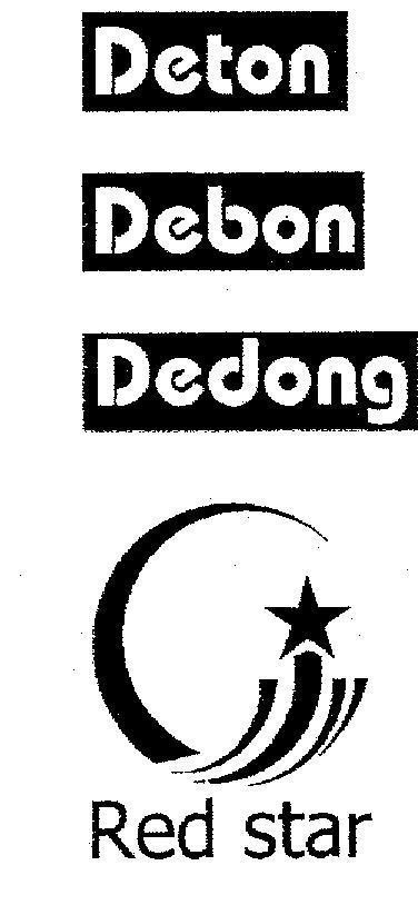Mẫu nhãn hiệu DETON DEBON DEDONG RED STAR