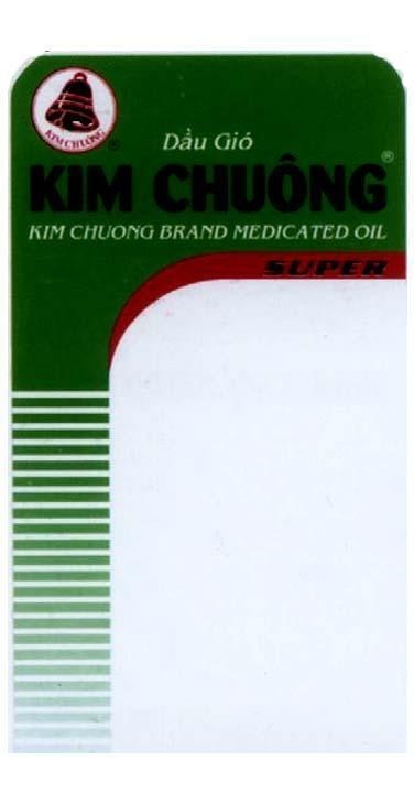 Mẫu nhãn hiệu Kim Chuông KIM CHUONG BRAND MEDICATED OIL SUPER Dầu Gió