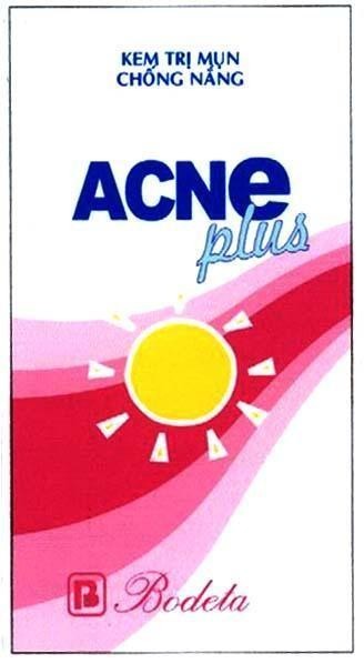 Mẫu nhãn hiệu ACNE B BODETA PLUS Kem Trị Mụn Chống Nắng