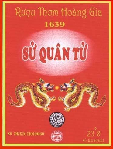 Mẫu nhãn hiệu Hoàng Gia Sử Quân Tử Rượu thơm 1639