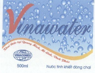 Mẫu nhãn hiệu VINAWATER VINACONEX NUOC TINH KHIET DONG CHAI