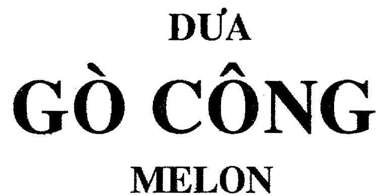 Mẫu nhãn hiệu Gò Công Dưa MELON