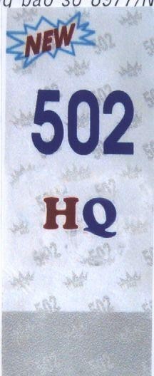 Mẫu nhãn hiệu NEW 502 HQ