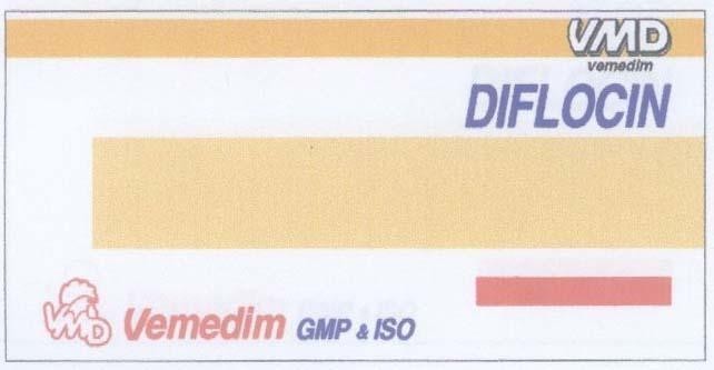 Mẫu nhãn hiệu VMD DIFLOCIN VMD VEMEDIM GMP & ISO