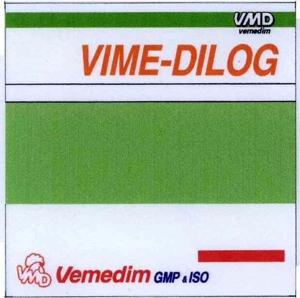Mẫu nhãn hiệu VMD VIME-DILOG VMD VEMEDIM GMP&ISO