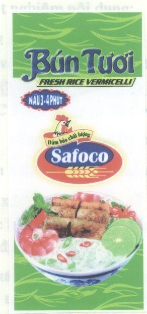 Mẫu nhãn hiệu SAFOCO VERMICELLI BúN TƯƠI FRESH RICE