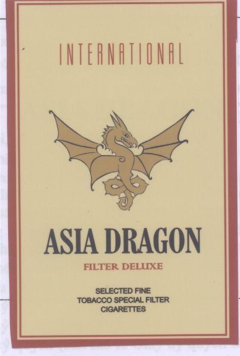 Mẫu nhãn hiệu ASIA DRAGON FILTER DELUXE INTERNATIONAL