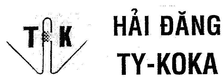 Mẫu nhãn hiệu V VTK Hải Đăng TY-KOKA