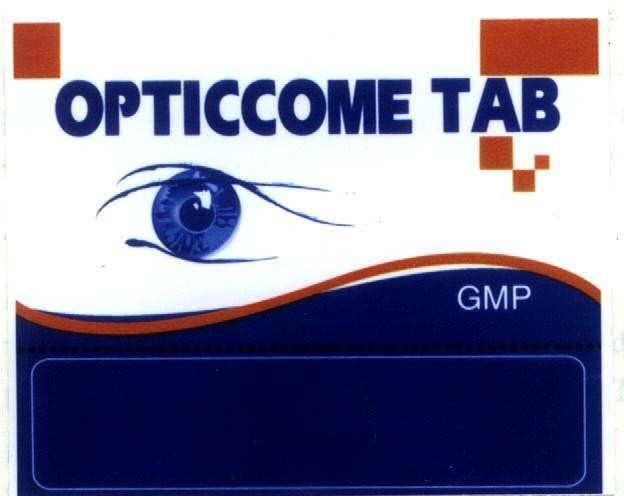 Mẫu nhãn hiệu OPTICCOME TAB GMP