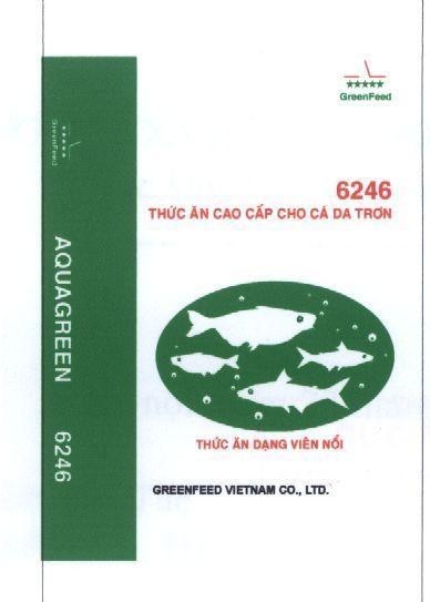Mẫu nhãn hiệu GreenFeed GRO 18 6246 AQUAGREEN GREENFEED VIETNAM CO., LTD THứC ĂN CAO CấP CHO Cá DA TRƠN Thức ăn dạng viên nổi