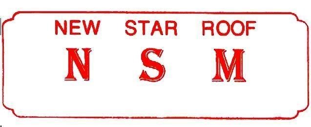 Mẫu nhãn hiệu NEW STAR ROOF N S M