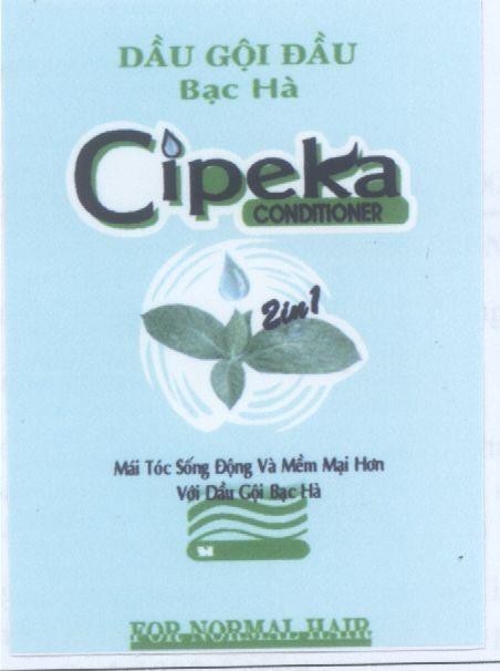 Mẫu nhãn hiệu Dầu Gội Đầu Bạc Hà CIPEKA CONDITIONER 2IN1