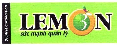 Mẫu nhãn hiệu LEMON 3 SUC MANH QUAN LY DIGINET CORPORATION
