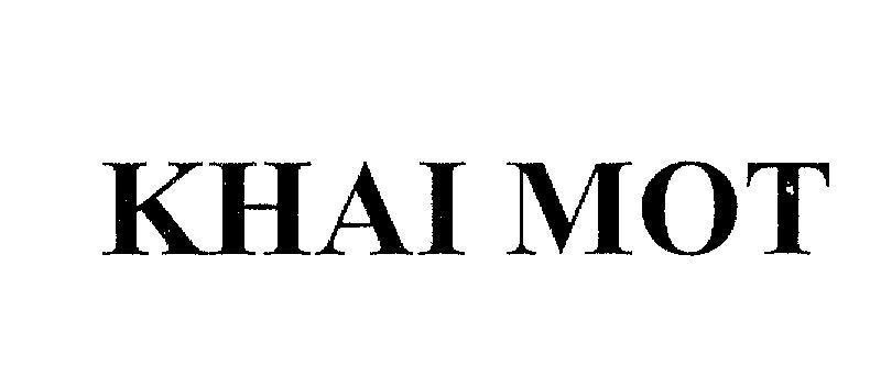 Mẫu nhãn hiệu KHAI MOT