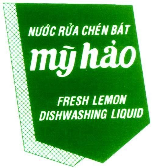 Mẫu nhãn hiệu NƯớC RửA CHéN BáT Mỹ HảO FRESH LEMON DISHWASHING LIQUID