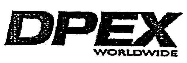 Mẫu nhãn hiệu DPEX WORLDWIDE