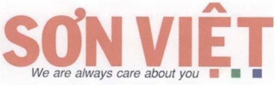Mẫu nhãn hiệu SƠN VIệT WE ARE ALWAYS CARE ABOUT YOU