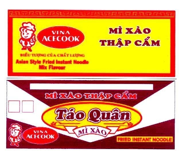 Mẫu nhãn hiệu VINA ACECOOK Mì Xào Thập Cẩm Táo Quân