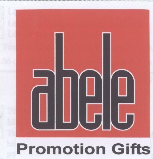 Mẫu nhãn hiệu ABELE PROMOTION GIFTS