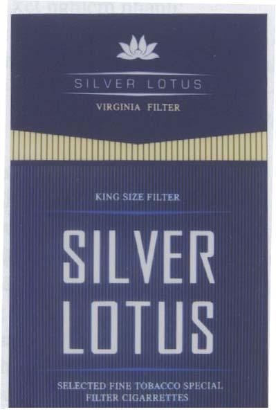 Mẫu nhãn hiệu SILVER LOTUS VIRGINA FILTER KING SIZE