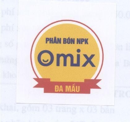 Mẫu nhãn hiệu PHAN BON NPK OMIX DA MAU