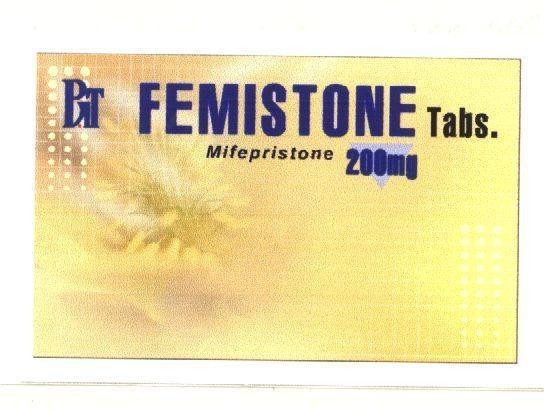 Mẫu nhãn hiệu PAT FEMISTONE TABS MIFEPRISTONE 200MG