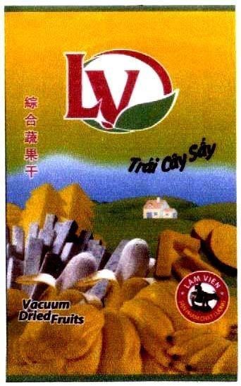 Mẫu nhãn hiệu LV Trái Cây Sấy VACUUM DRIED FRUITS LAM VIEN