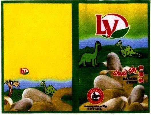 Mẫu nhãn hiệu LV CHUốI SấY BANANA CHIPS LAM VIEN