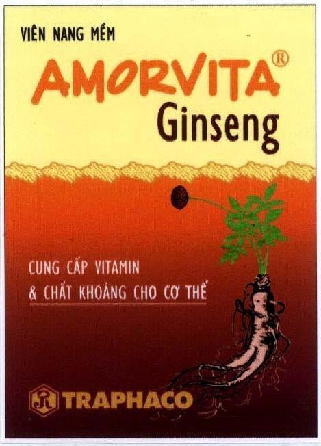Mẫu nhãn hiệu Viên Nang Mềm AMORVITA GINSENG R TRAPHACO