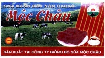 Mẫu nhãn hiệu Sữa Bánh Đặc Sản CACAO Mộc Châu