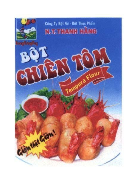 Mẫu nhãn hiệu BOT CHIEN TOM TEMPURA FLOUR N.T THANH HANG BONG BONG BAY