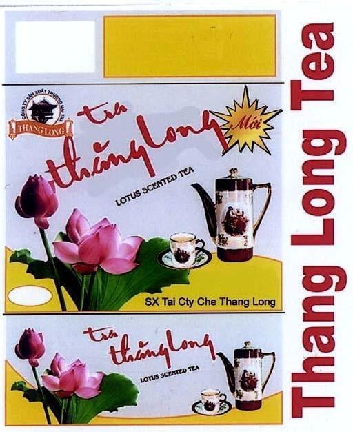 Mẫu nhãn hiệu Trà Thăng Long LOTUS SCENTED TEA