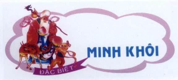 Mẫu nhãn hiệu MINH KHOI DAC BIET